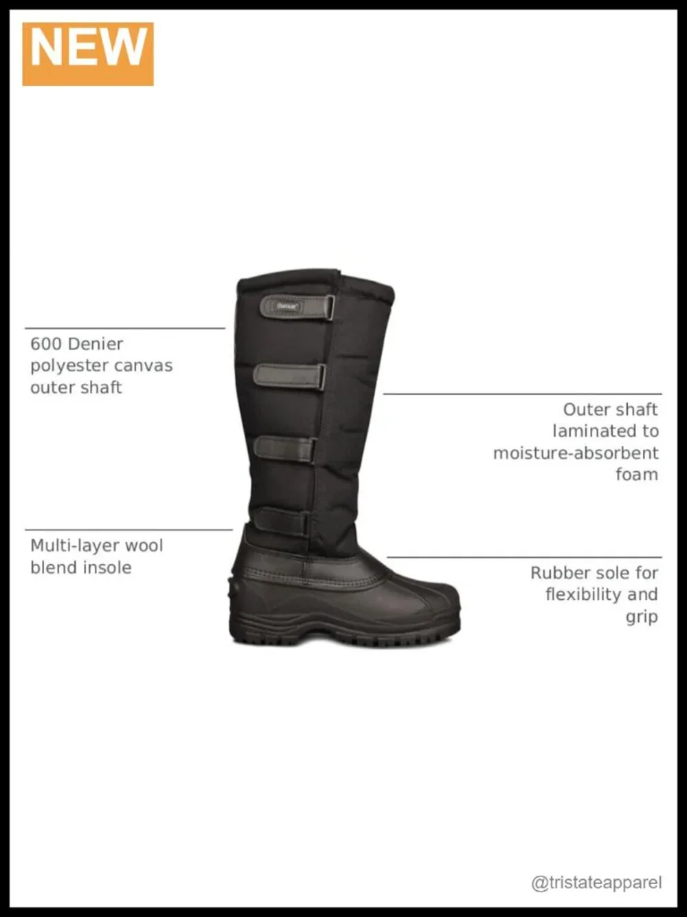 Women's Insulated Fleece-Lined Tall Winter Equestrian Riding Boots